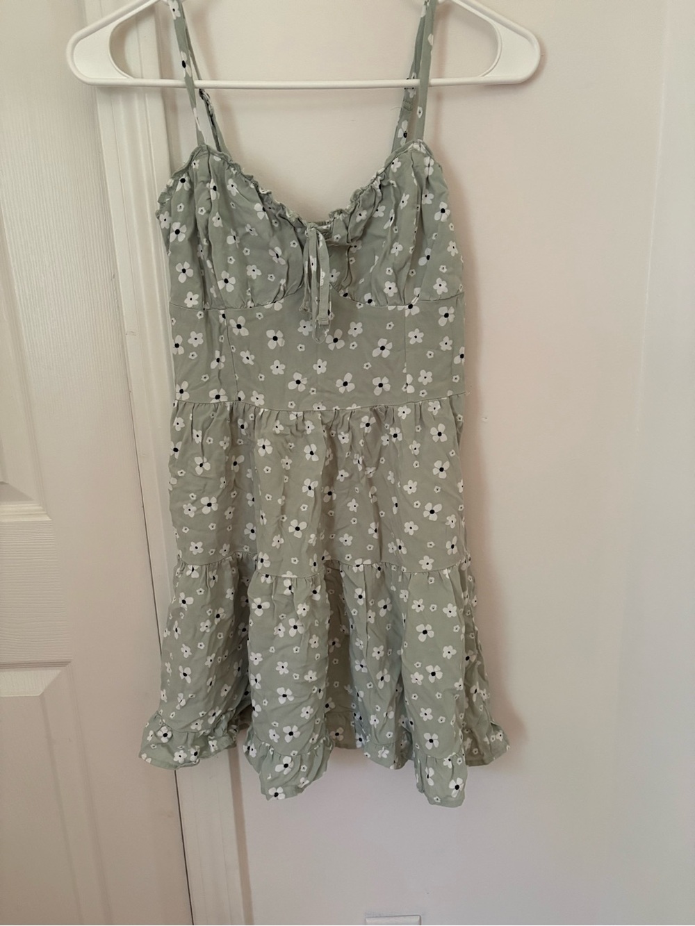 Hollister Green Floral Mini Dress – Size Small